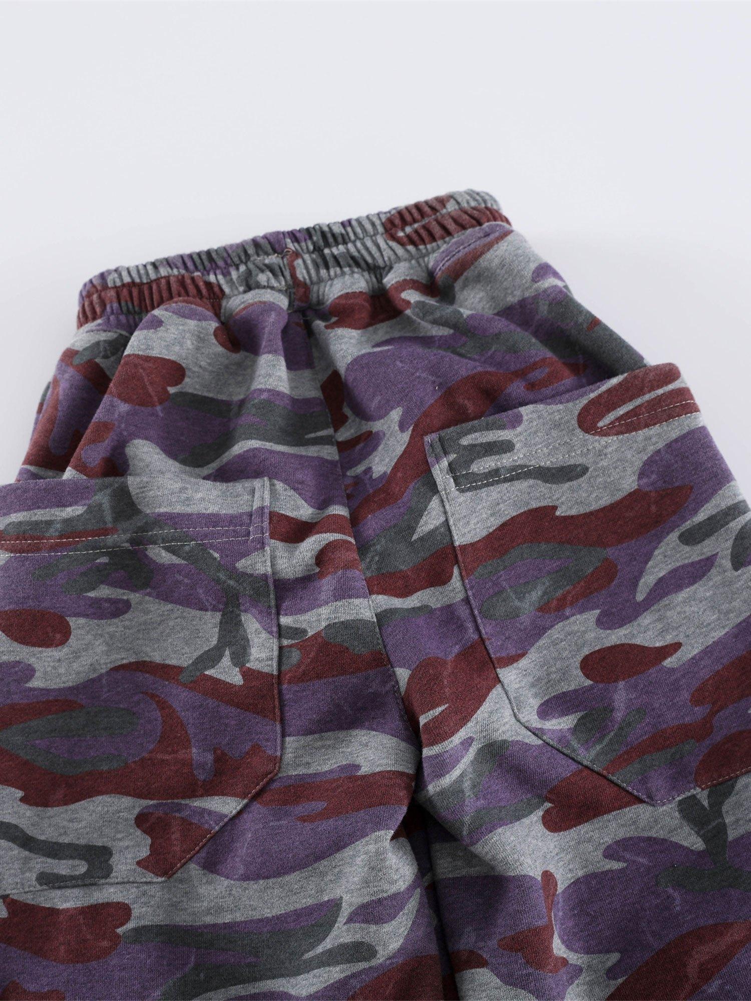 Girls' Camouflage Pants - Elastic Waistband, Camo Pattern, Long Trousers for Fall/Winter, School, Playground - Durable & Easy-Clean Fabric - Casual Outfit Essential, for OutdoorGift