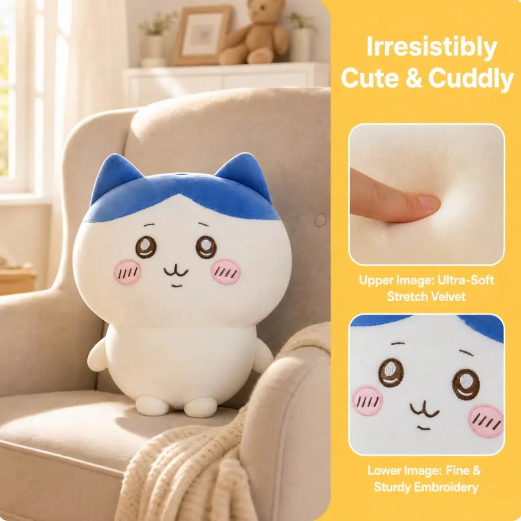 Chiikawa Plush Toy for Kids, Soft Stuffed Animal, Perfect Pillow, Gift Idea, Cute Design, Ideal for Children, Comfortable Hug