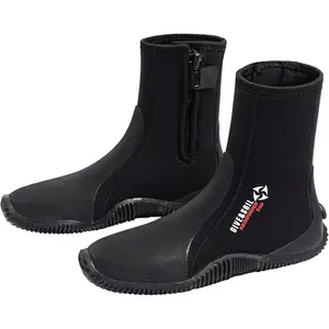 Neoprene Dive Boots Men Women, Surf Booties Scuba Diving Boots 5MM, Wetsuit Booties Scuba Shoes with Anti-Slip Premium Rubber Sole for Sailing Snorkeling Boating