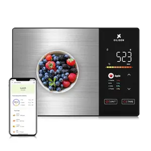 Smart Digital Kitchen Food Scale with Nutrition Calculator, HD TFT Color Display, Bluetooth APP for 999+ Foods, Calorie & 24 Nutrients Tracking, 5000g Capacity, Batteries Not Included