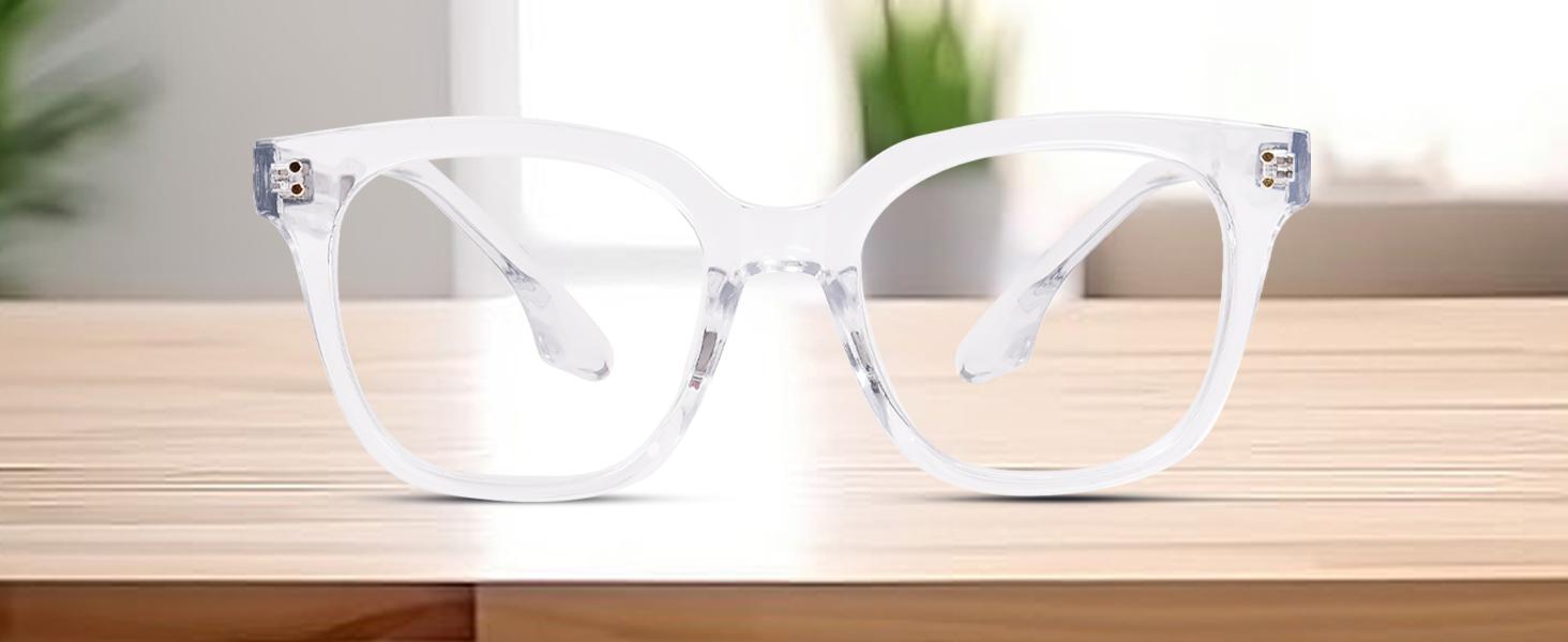 Progressive Multifocus Reading Glasses for Women Men Oversized Anti Blue Light Blocking Readers Square Eyeglasses