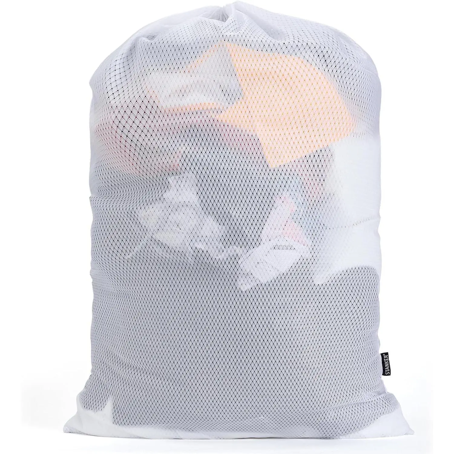 1Pack XL Heavy Duty Mesh Laundry Bag, Machine Washable Large Dirty Clothes Organizer with Drawstring, Fits Laundry Baskets or Hampers Essentials for Dorm, College, Travel, Camp,  - 24" x 36"