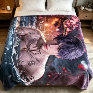 Love and Deepspace Blanket, otome blanket, sylus, xavier, zayne, rafayel,Caleb,anime blanket,gaming blanket,Best friend’s birthday gift,Applies to Super soft  decorative sofa/sofa/bedroom,Lightweight and breathable