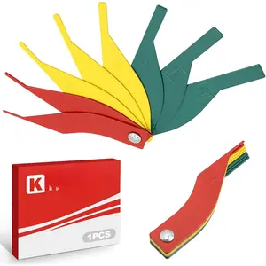 Pad Measuring Tool Set, Color-Coded  Gauge with SAE and Metric Scales, Automotive  Lining Thickness Gauge,   Measurement Tool for , , Mechanics