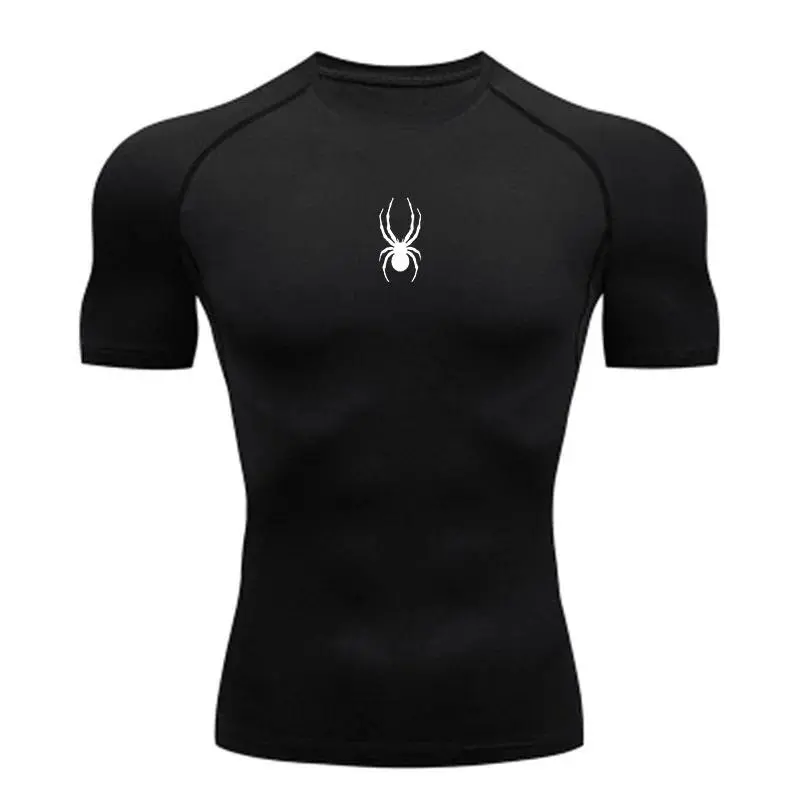 2026 new hot item  Men Sport T-Shirt Spider Quick Dry Bodybuilding Running Shirt Compression Tops Gym T Shirt Men Fitness Tight Tees Rashgard