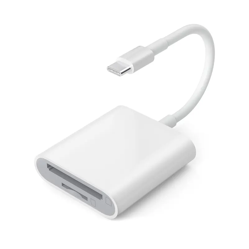 Portable Type-C SD/TF Memory Card Reader, Dual Card Slot Micro SD Card Reader for Phones, Tablets, Laptops and Digital Cameras, Also Suitable as a Summer Gift, USB C Card Reader, Media Card Reader, Computer Memory Card Readers