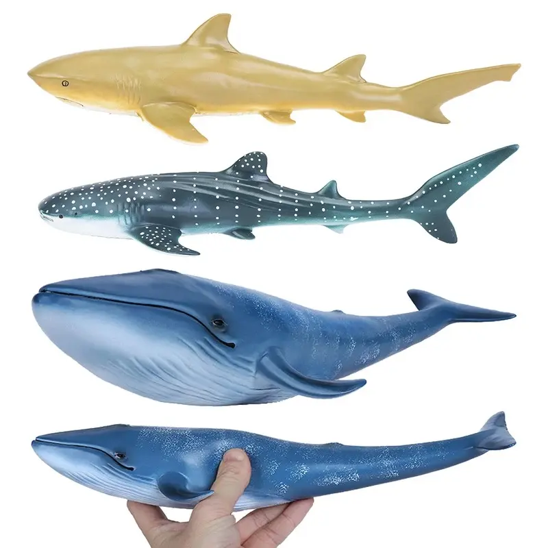 Big-Size Soft Rubber Sea Life Whale Figure Toy, Realistic Marine Creature Simulation Model, Educational Collection Play Toy for Kids