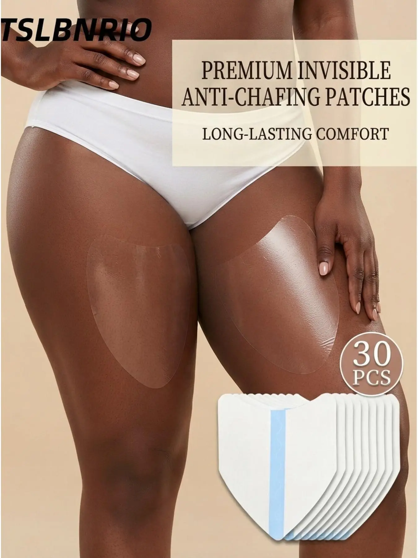 30pcs Women Invisible Anti Rub Thigh Anti Chafing Sticker, Soft Comfortable Thigh Pad Closely Fit Inner Thigh, No Bulk Hidden Under Garments, Versatile Leg Protection Patches Perfect for Outdoor Travel, City Stroll, Casual Daily Outings