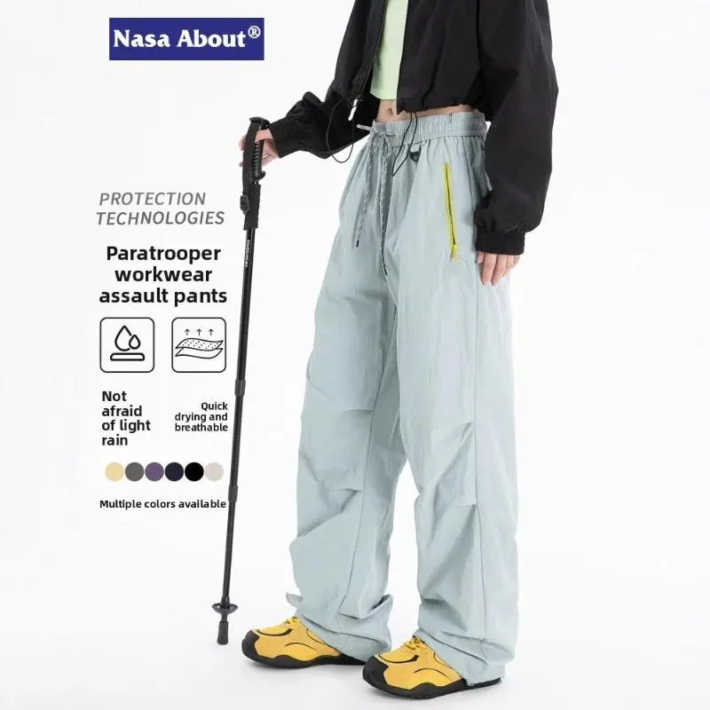 Women's charging pants Thin outdoor windproof and waterproof mountaineering quick-drying paratrooper tooling long shorts