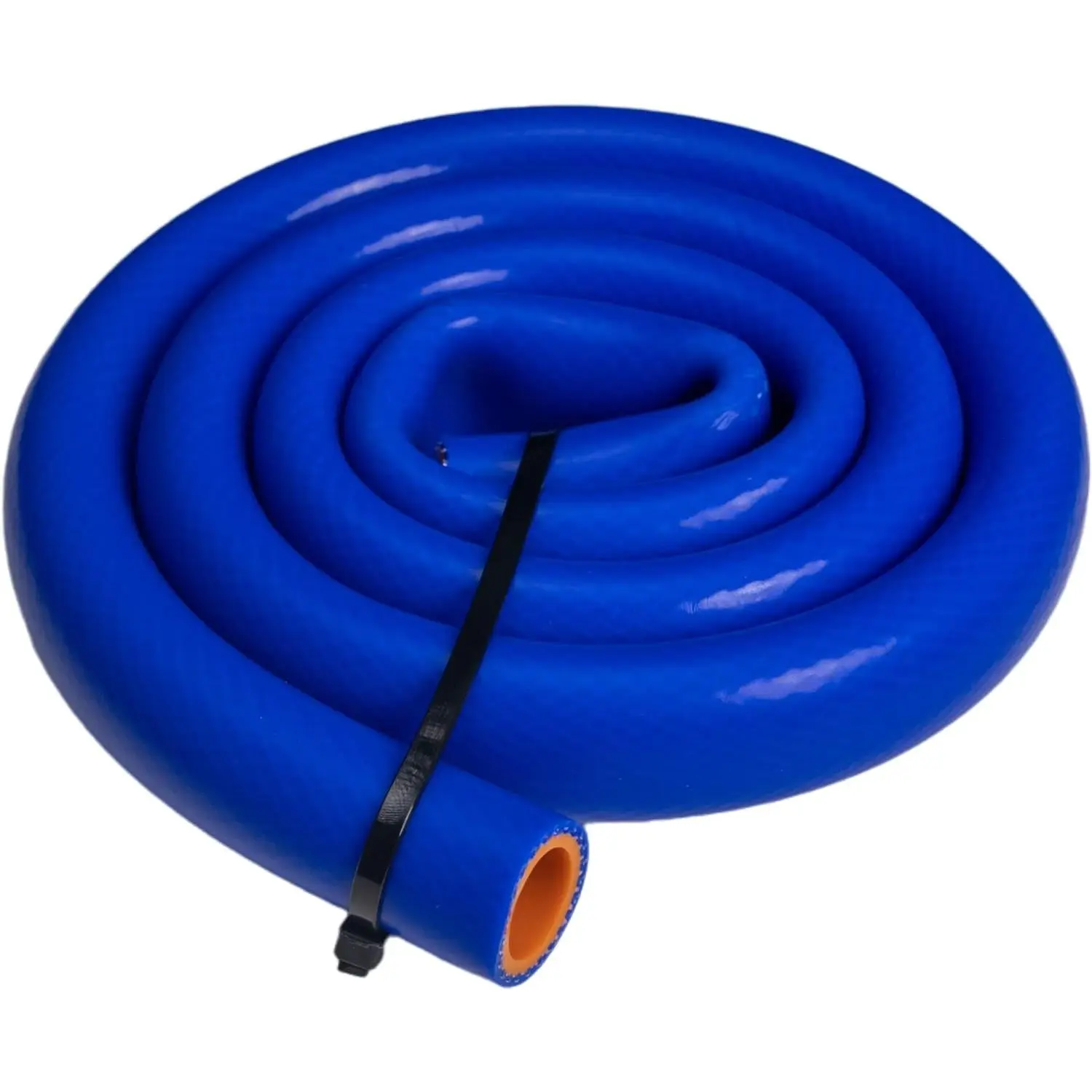 Heater Hose Blue Reinforced High Temperature Inner Diameter 1 inch, 5 Ft