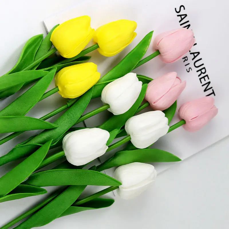 Artificial Tulip Flowers, Decorative Faux Plants for Wedding and Home Decor, Home Supplies