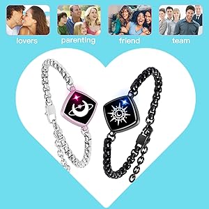 PULOMI Long Distance Touch Bracelets,Vibration & Light up Couples Bracelets, Remote Smart Matching Bracelet for Couples Long Distance Relationship Girlfriend Boyfriend Xmas Gifts Black Silver: Clothing, Shoes & Jewelry - TikTok Shop PULOMI Long Distance Touch Bracelets,Vibration & Light up Couples Bracelets, Remote Smart Matching Bracelet for Couples Long Distance Relationship Girlfriend Boyfriend Xmas Gifts Black Silver: Clothing, Shoes & Jewelry - TikTok Shop