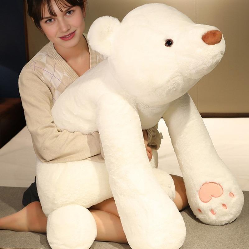Cute Panda Bear Pillow Large Polar Stuffed Animal Plush Toy Soft Hugging Body Pillow Brown Bear Plush Pillow Weighted Plush Animals Toy for Adults Kids Boys Girls Birthday Gift Soft Huggable
