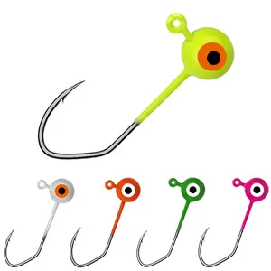 100Pcs Fly Tying Jigs Head Hook, Crappie Jig Heads Fishing Hooks for DIY Crappie Bass Trout Tying Flies Freshwater Saltwater Fishing 1/64 1/32 1/16 oz