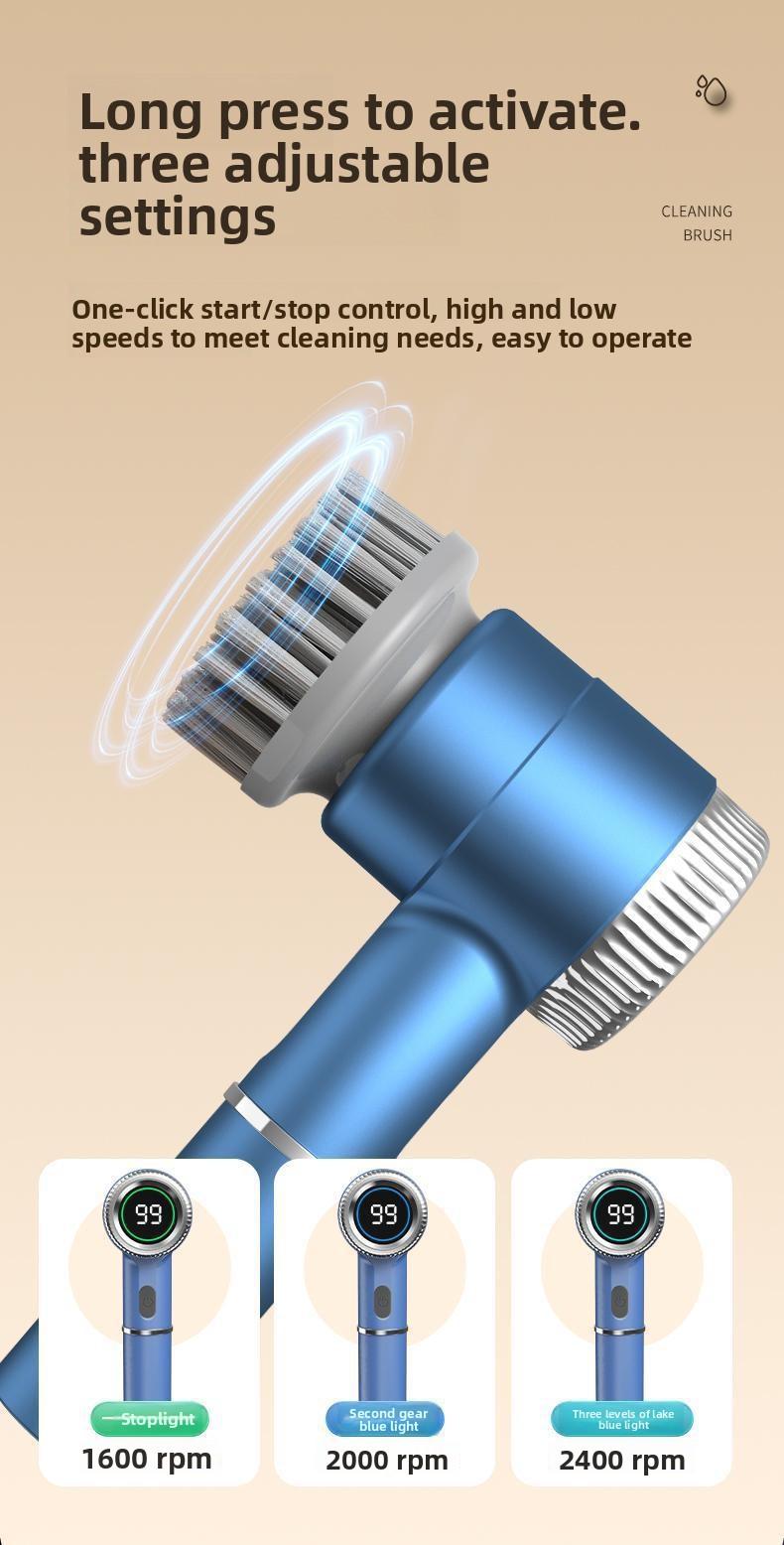 Multi - Function Kitchen Electric Cleaning Brush Wireless Automatic Scrubber for Dishes Pots and Pans Rechargeable Household Cleaning Tool