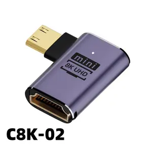 C8k-02 Hdtv Adapter for Thin Laptops Tablets Digital Cameras, Mini Micro D Connector, 5v Power Consumption, Ideal for Small Devices