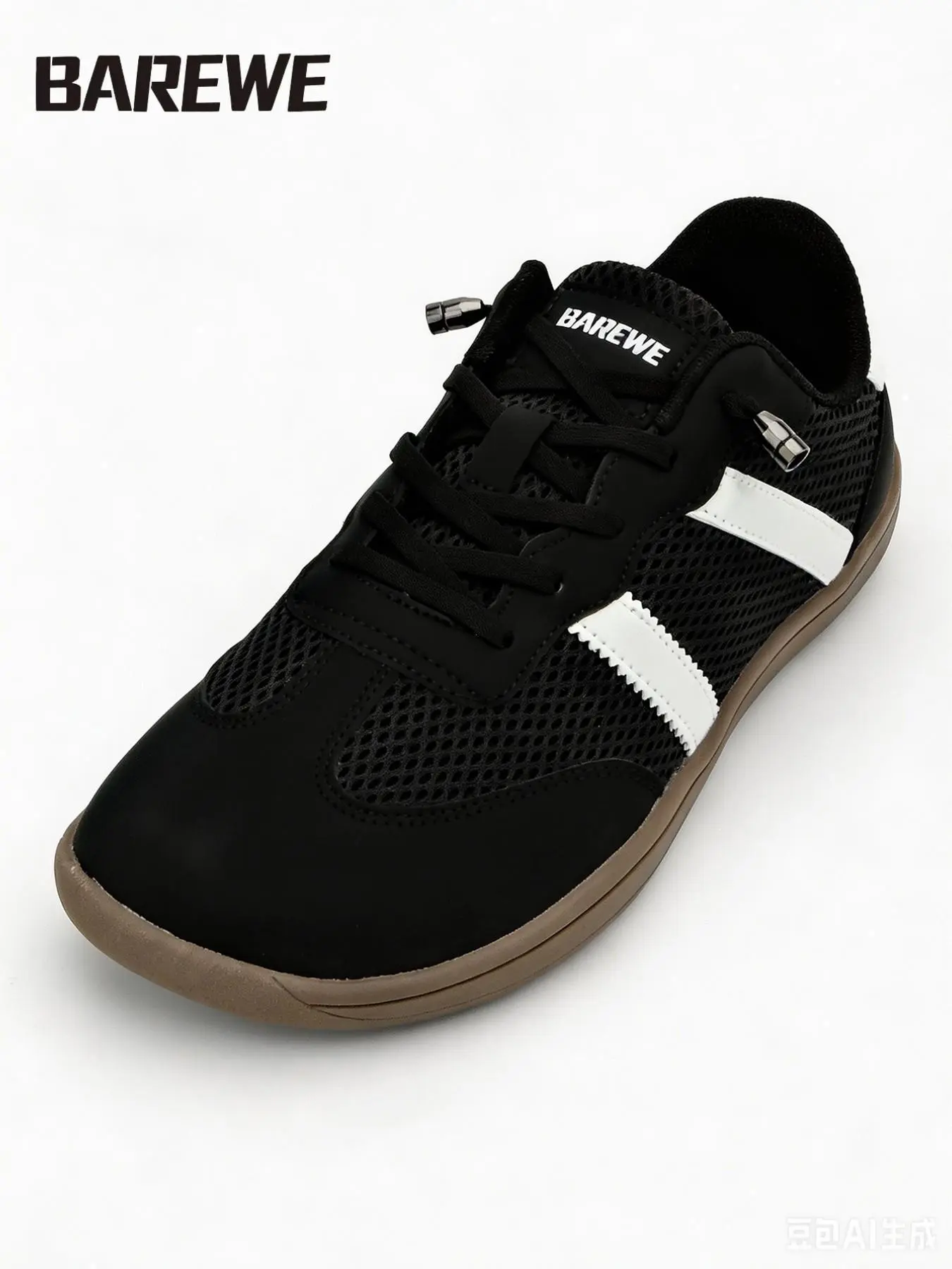Barewe Men's Minimalist Barefoot Sneakers, Breathable Mesh Upper, Wide Toe Box, Dual Color Options, Ideal for Summer Walking Shoes, Gym, Yoga, Hiking