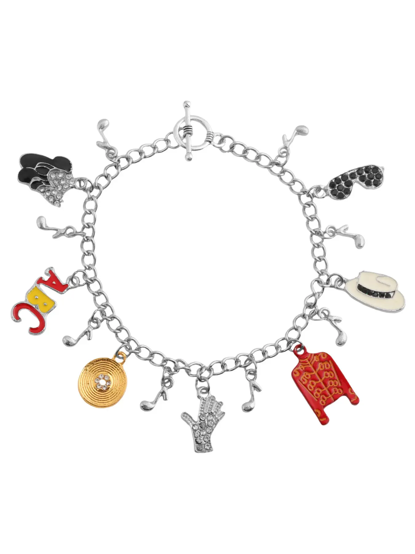 TikTok Trending Michael Jackson King of Dance Alloy Multi-Element Trendy Memorial Bracelet Jewelry Music Bracelets