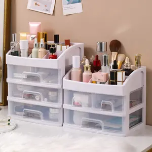 Cosmetic Desktop Storage Box Multi-Layer Drawer Household Dustproof Storage Box Simple Transparent Organize the Shelves Clear Makeup Organizer