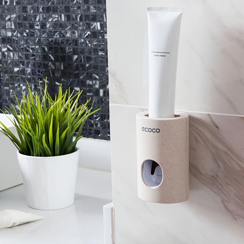 Eco-Friendly Automatic Toothpaste Dispenser, Wall-Mounted and Simple Adhesive Design for Bathroom, Ideal for Home Use