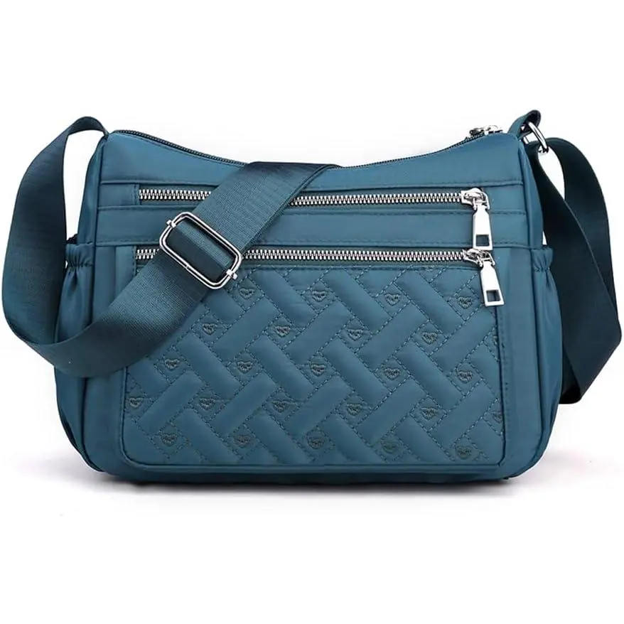 Crossbody Bag for Women  Handbag Multi-Pocket Bags | Nylon Lightweight Work Travel and Outdoor Activities Messenger Bag  for Daily Use Large Capacity Purse