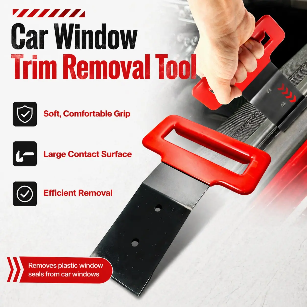 Car Window Rubber Seal Removal Tool, Non-Slip Handle Windshield Seal Puller, Ideal for Car Trim and Door Seals, Automotive Repair Essential