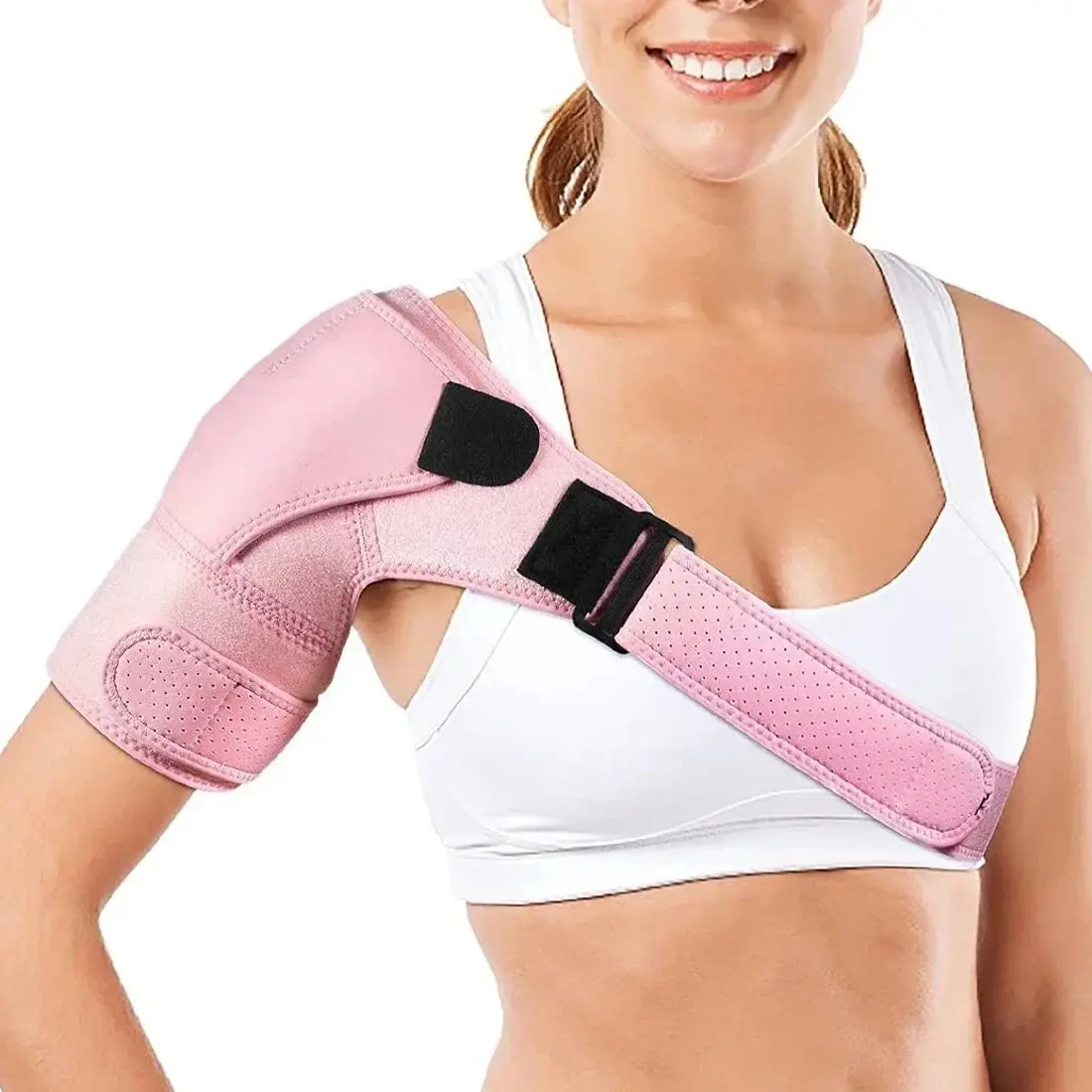 Adjustable Shoulder Compression Sleeve, Breathable Support Brace for Men & Women, Ideal for Sports and Daily Use, Comfortable and Durable Design
