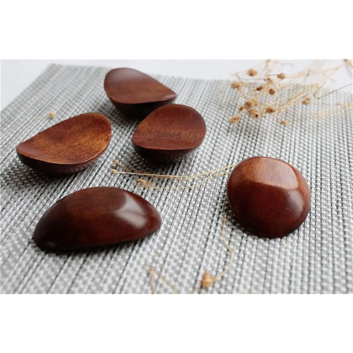 Chopstick Rest 5 PCS Wood Chopsticks Holder Dinner Server Spoon Fork Knife Stand Holder