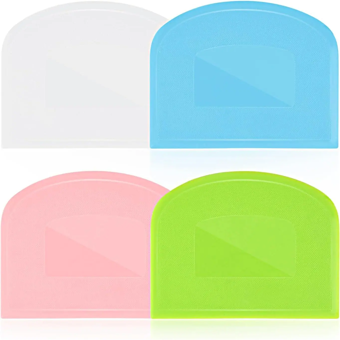 Sourdough Scraper Tool, 4 count Flexible Bowl Scraper for Baking Bread Dough | Multifunctional Kitchen  Scraper for Bread and Cake, Bench Scraper for Dough Work and Pastry