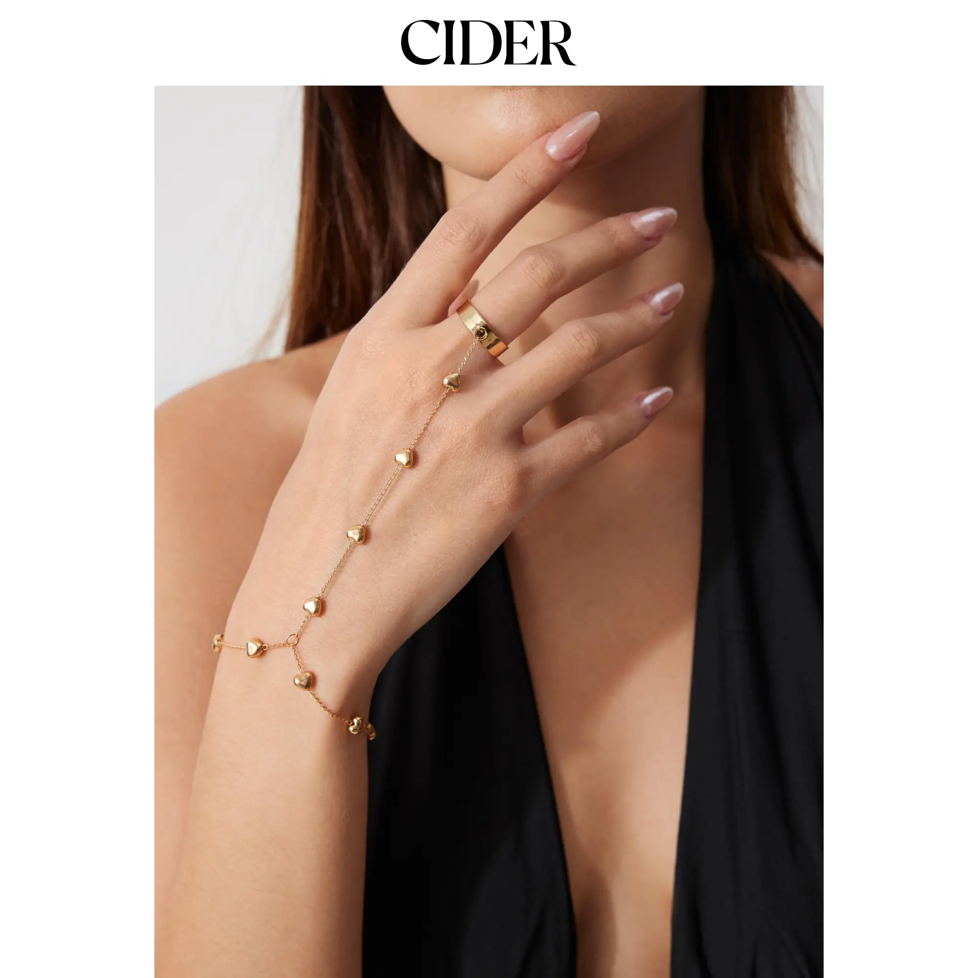 Cider HEART HAND CHAIN BRACELET