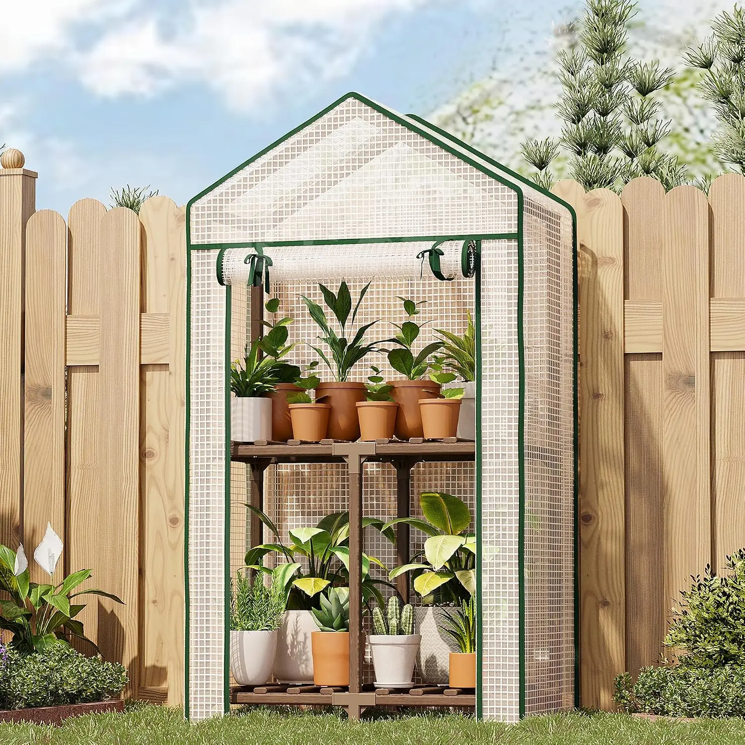 Mini Greenhouse Indoor Small Portable 2-Tier Green House for Seed Starting  Grow Warmer and  Gardening Display