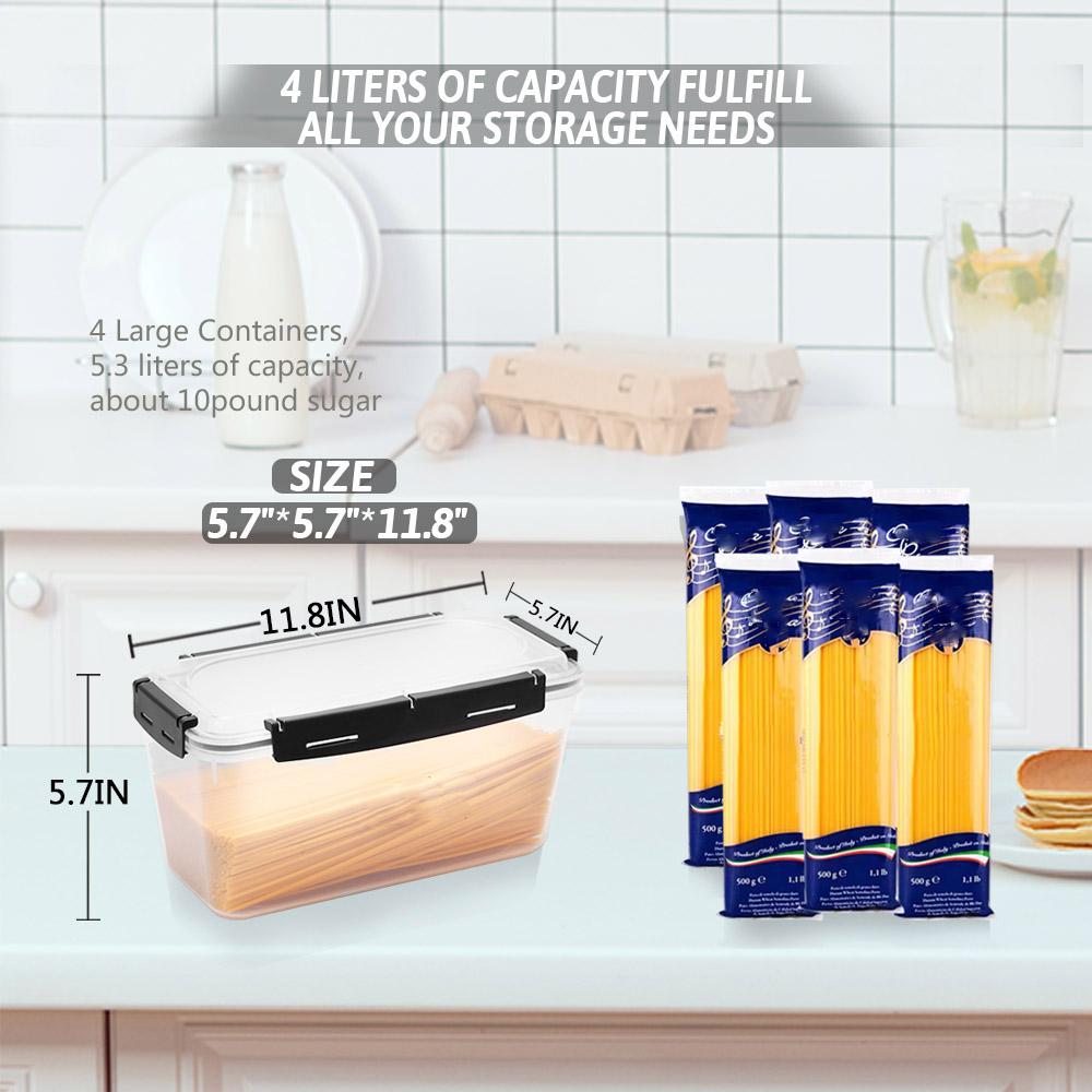 Airtight snack box container Clear Food Storage Waterproof kitchen organizer  Grains Stackable seal jar fruit vegetable Utensils Airtight Silicone