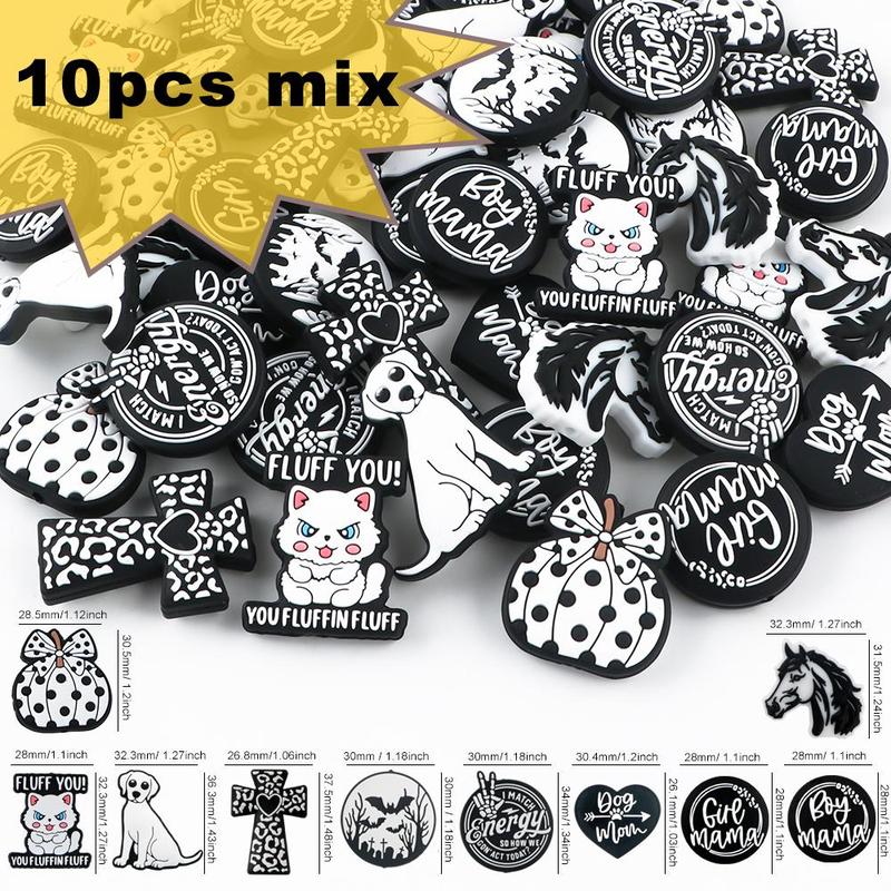 Mixed Color Round Beads, 10pcs DIY Jewelry Making Supplies for Bracelet & Necklace, DIY Jewelry Accessories for Women & Girls, Crafts Accessories