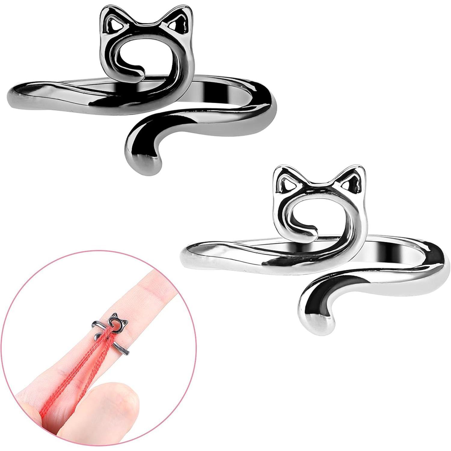 2 count Crochet Rings for Tension Control Adjustable Yarn Guide Rings with Cute Ear Design Metal Finger Hook for Faster Crocheting Knitting Accessories for Beginners Gifts for Mother Grandma 2 count Crochet Rings for Tension Control Adjustable Yarn Guide Rings with Cute Ear Design Metal Finger Hook for Faster Crocheting Knitting Accessories for Beginners Gifts for Mother Grandma