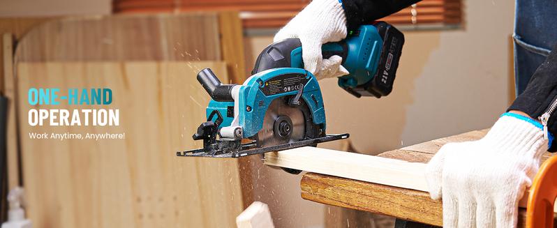 Cordless Mini Circular Saw, SeeSii 4-1/2" Electric Compact Circular Saw with 4.0Ah Battery, 5380RPM, 4 Saw Blades, Rip Guide, Max Cutting Depth 1-11/16"(90°), 1-1/8"(45°) for Wood, Plastic, Soft Metal CS410B #TikTokShopBlackFriday Cordless Mini Circular Saw, SeeSii 4-1/2" Electric Compact Circular Saw with 4.0Ah Battery, 5380RPM, 4 Saw Blades, Rip Guide, Max Cutting Depth 1-11/16"(90°), 1-1/8"(45°) for Wood, Plastic, Soft Metal CS410B #TikTokShopBlackFriday