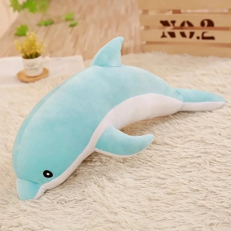 30cm Unisex Cute Animals Soft Plush Dolphin Toy - Stuffed Sofa Decor, Baby Pillow Cushion, Kids Children Gifts