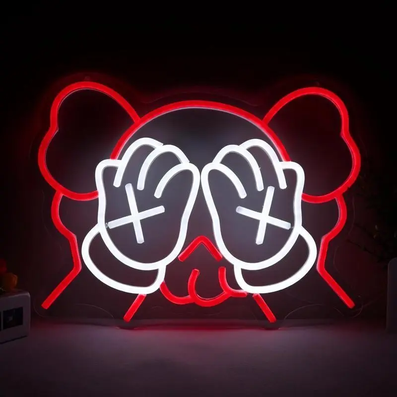 Bear Neon Light, Anime Neon Light, Game Room Neon Light, LED Neon Light, USB Powered Adjustable, Wall Decor, Party Decoration