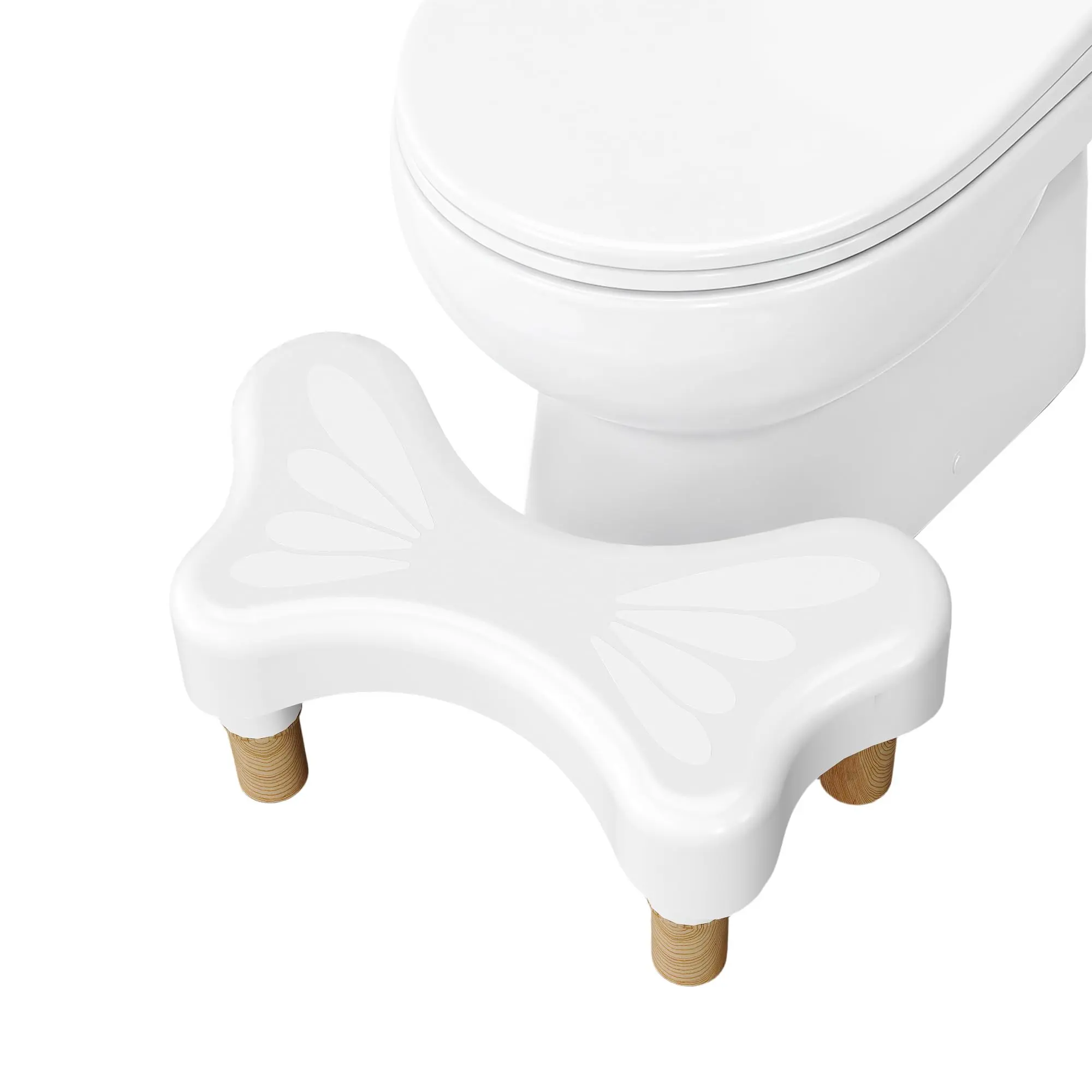 Bathroom Toilet Stool – Ergonomic Toilet Foot Stool for Adults, Bathroom Foot Rest for Better Pooping, Lightweight Toilet Stool, Fits Standard Toilets