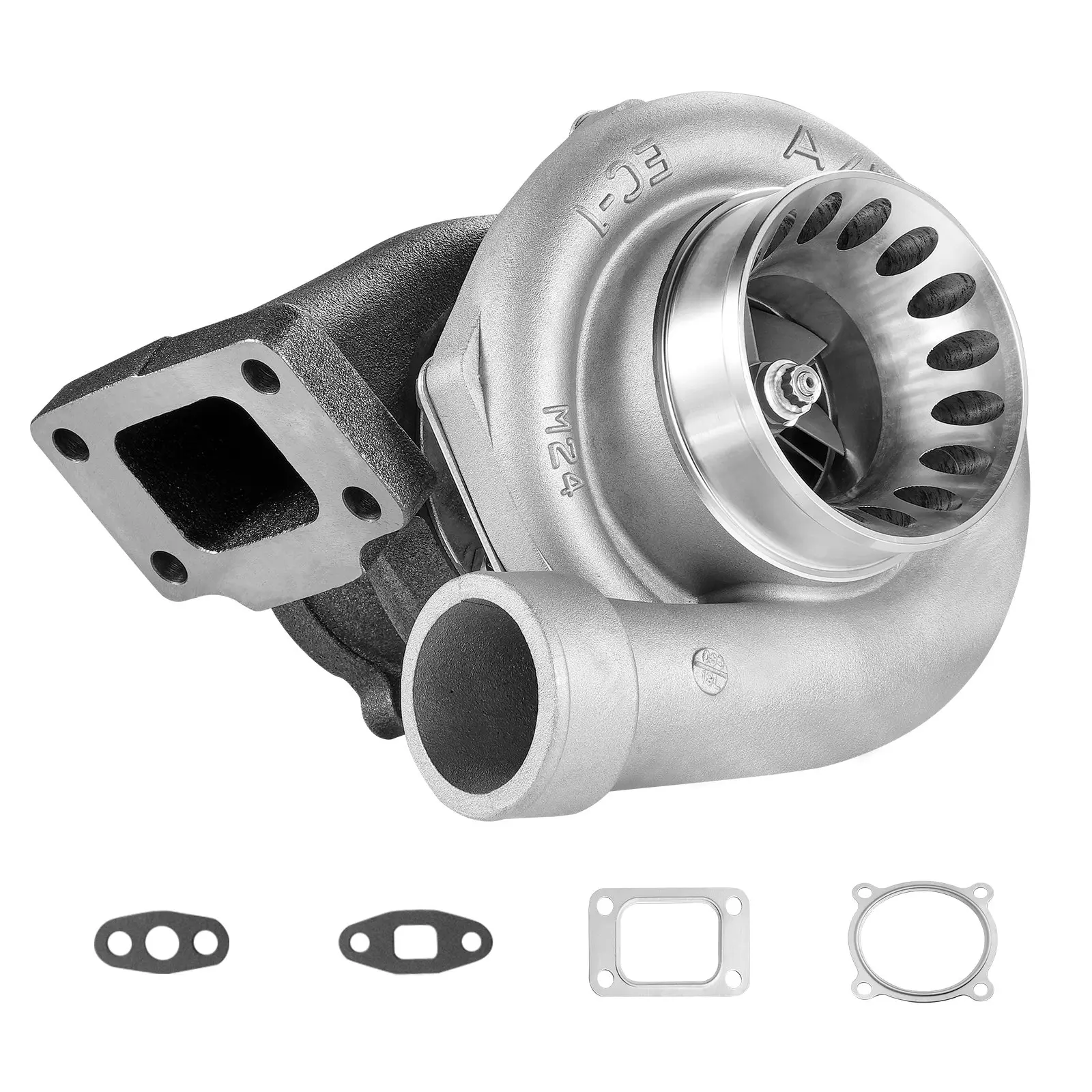 VEVOR Turbo Turbocharger with Gasket Kit, Turbo Charger Replacement for Car Engines, Compatible with 2.5L-6.0L Engine Displacements, Heat Resistance Engine Turbocharger with K418 Alloy Impeller