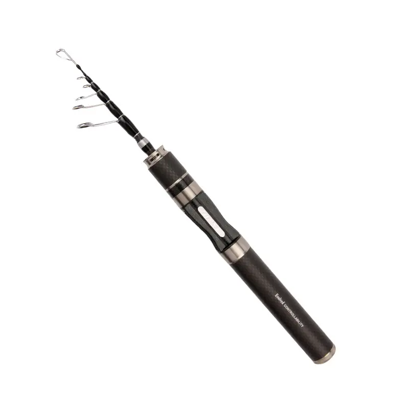 Carbon Fiber Pocket Fishing Rod, Vibration-Type Micro Lure, UL Ultra-Short Mini Compact Telescopic ML Horse Mouth Tool with Smooth Cast, Portable