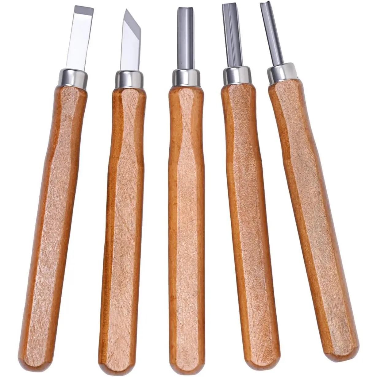 5Pk  Carving Tools Set, Linocut Whittling  with Chisel Gouge | Linoleum Hand  Carving Kit with V-Chisel, Angled Gouge & Half Round Tools, Whittling Kit for Linocut Printmaking Supplies