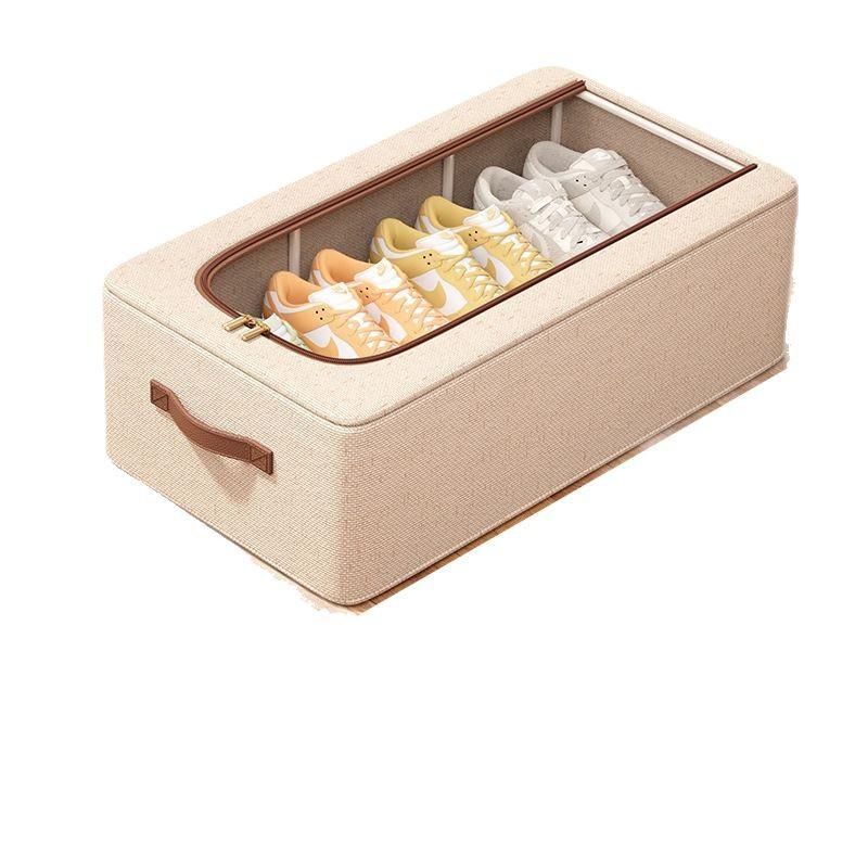 New Stackable Shoe Box with High Lid, Easy Access, Multi-Functional Bed Storage, Perfect for Home Dorm School Use, Organizer Box