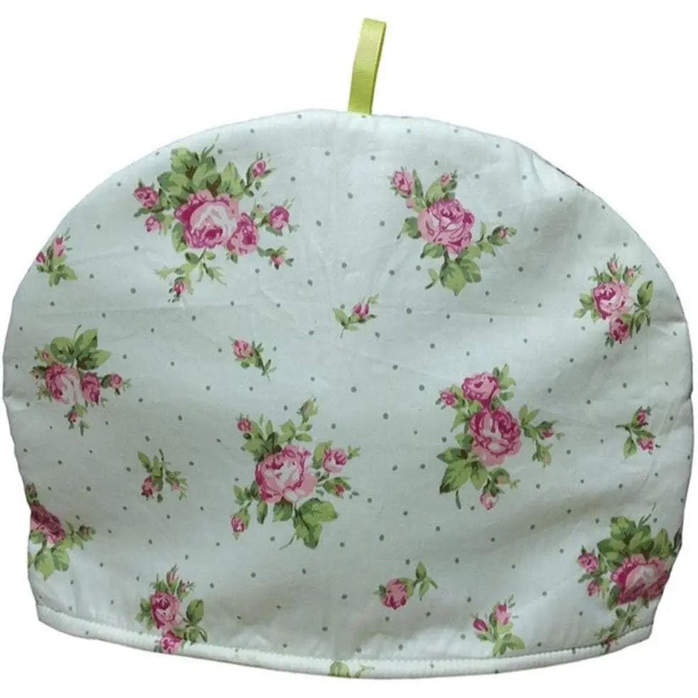 Vintage Floral Printed Cotton Insulated Teapot Cover Kitchen Dust Cover for Kettle Tea Pot Décor