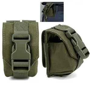 Tactical Molle Grenada Pouch, Single Frag Grenade Pouch with Hook and Loop Design, Magazine Pouch for Tactical Gear