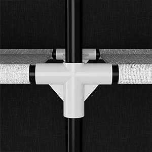 Portable Closet Wardrobe for Hanging Clothes 57.3 Inch Large Capacity Clothes Rack with Cover, 10 Storage Organizer Shelves, 1 Hanging Rods and 6 Pockets, Free Standing Closet for Bedroom, Black