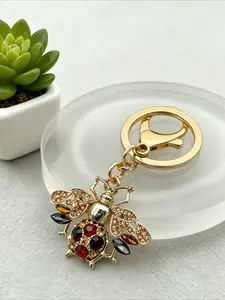 1PC Unique Creative Bee Insect Keychain Fashion Charm Keyring Pendant Accessories for Gift