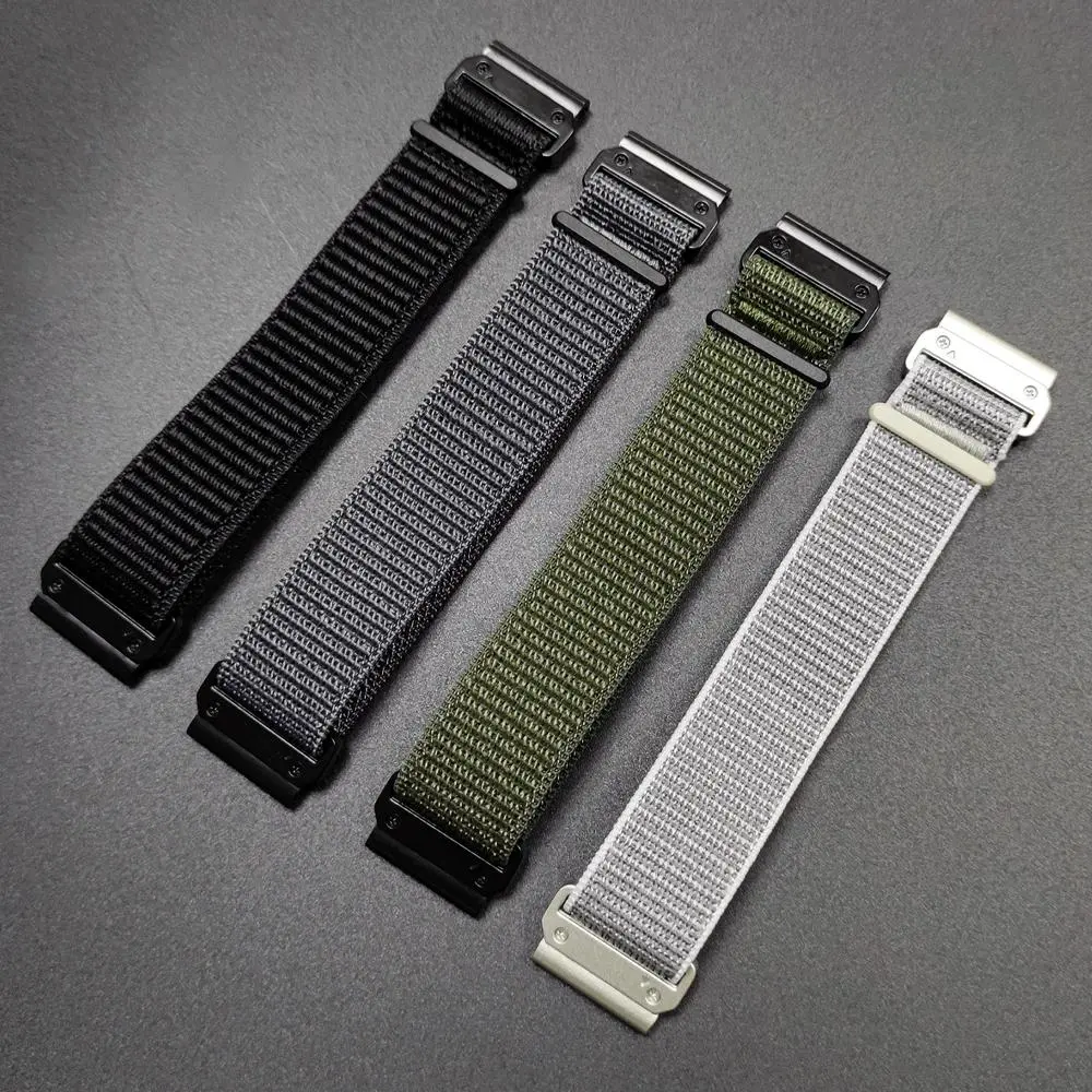26mm 22mm QuickFit Watch Band Smart Watch Straps For Garmin Fenix 8 8Pro 7 7X 6 6X 5X/Forerunner 970 965/Enduro 3/Instinct 3 2X/Tactix 8 7 Pro Delta Bravo/Quatix 8 7X 7 6 5 Sports Nylon Strap
