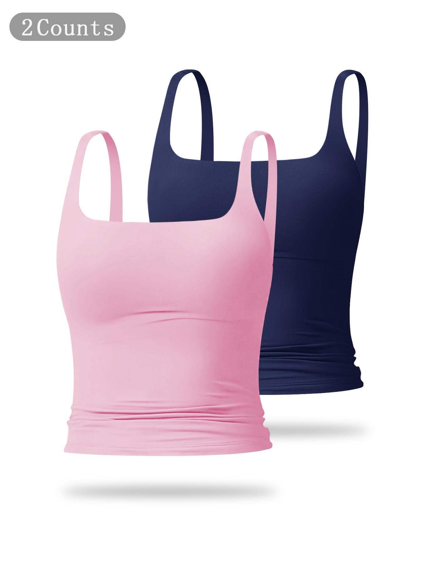 Women's Solid Color Sports Tank Top, Casual Comfy Breathable Sleeveless Workout Top for Yoga Gym Workout Running, Ladies Sportswear for All Seasons, Athletic Yoga Tops