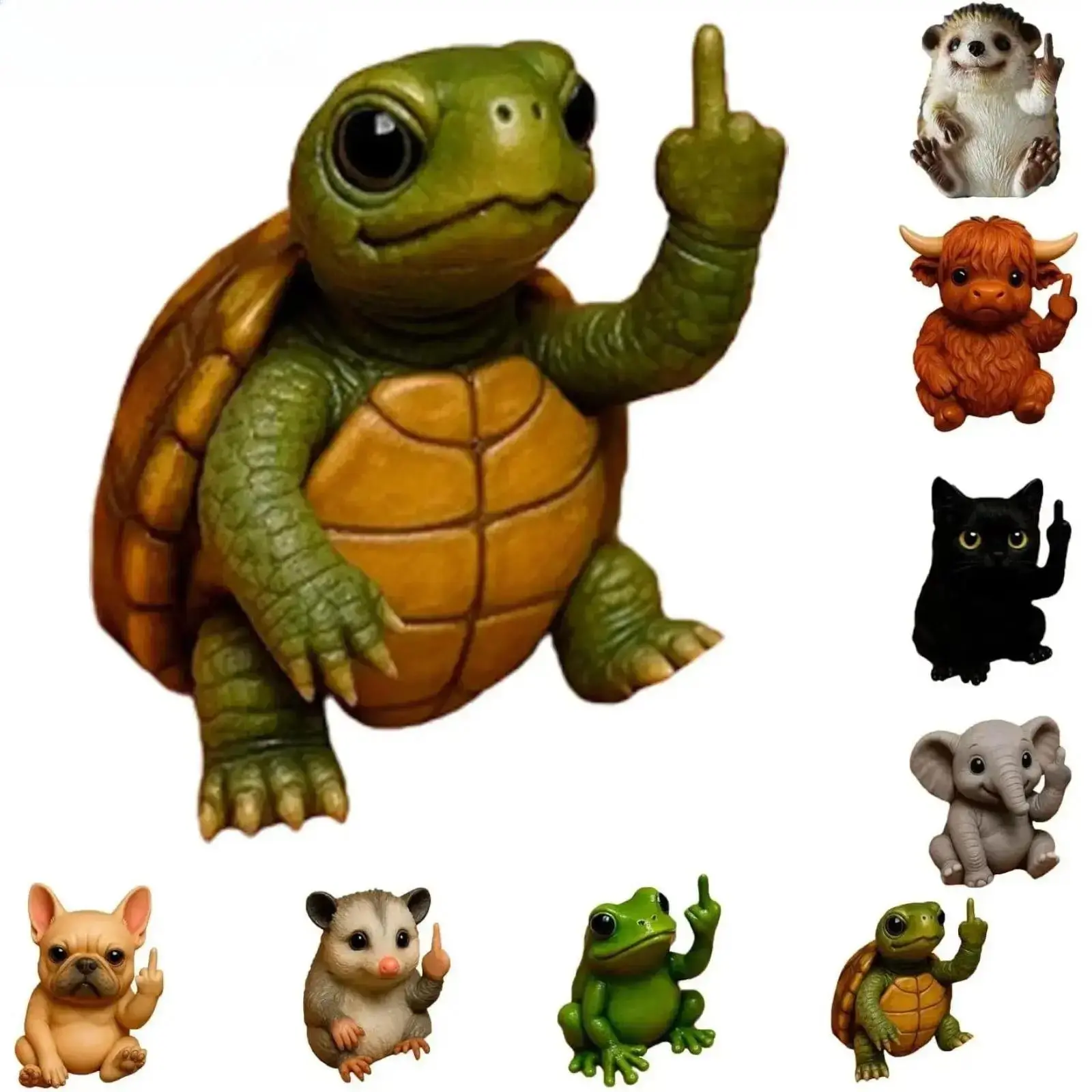 Funny Resin Animal Figurines, Cute Mini Desk Statues with Silly Gestures, Viral Office Desk Decor, Gag Gift for Friends, Unique Home, Car Interior & Workspace Decoration, Mini Gifts, Whimsical Gifts