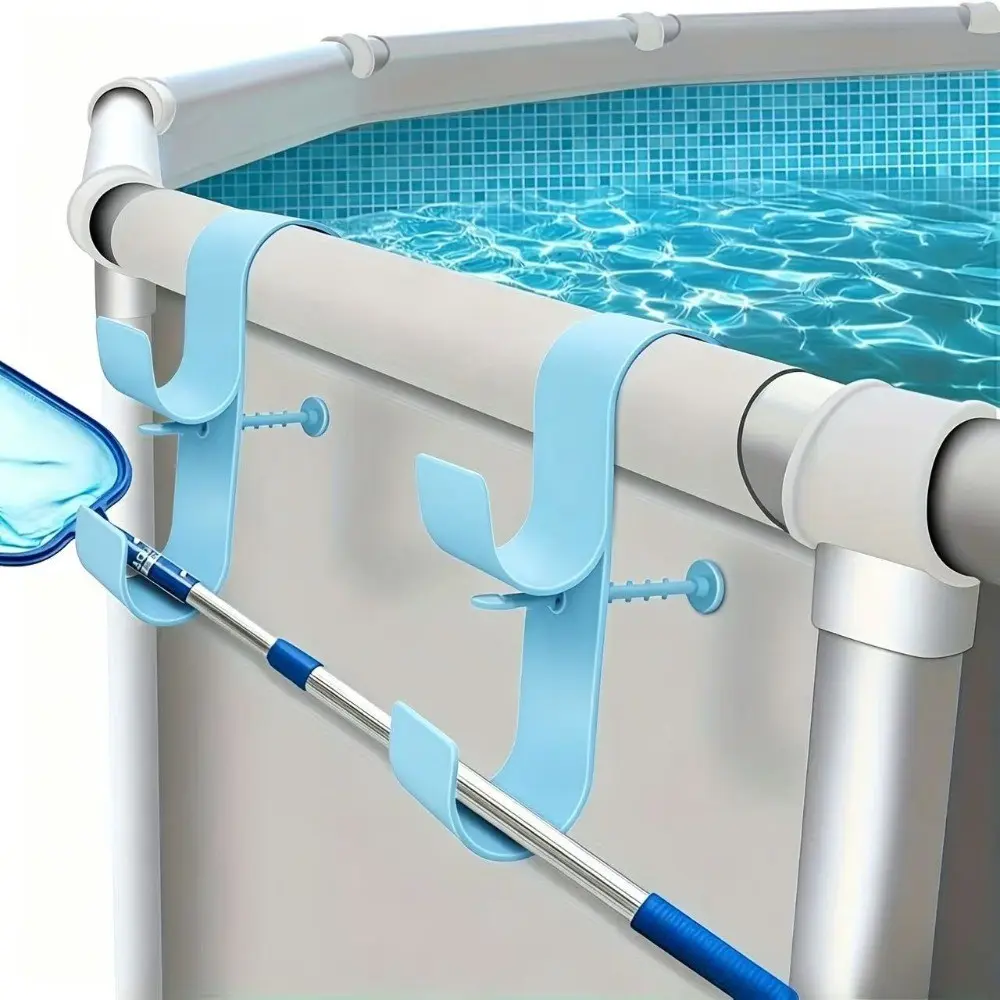 Outdoor Pool Storage Hook, Bright Blue, Easy Installation, Convenient Organizer for Phones, Keys & Sunscreen, Storage Accessories